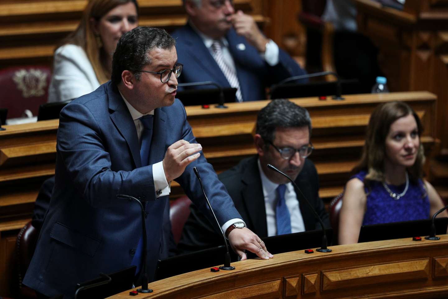 Sessão plenária na Assembleia da República, com a presença do Governo para o debate do estado da Nação. O lider parlamentar do Partido Social Democrata (PSD), Joaquim Miranda Sarmento Lisboa, 20 de Julho de 2022. FILIPE AMORIM/OBSERVADOR