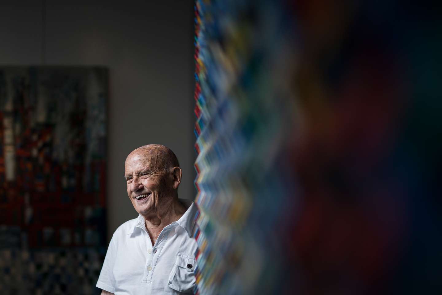 Entrevista com o mestre Manuel Cargaleiro, pintor, escultor e colecionador de arte, no Museu Cargaleiro. Castelo Branco, 19 de Julho de 2022. FILIPE AMORIM/OBSERVADOR