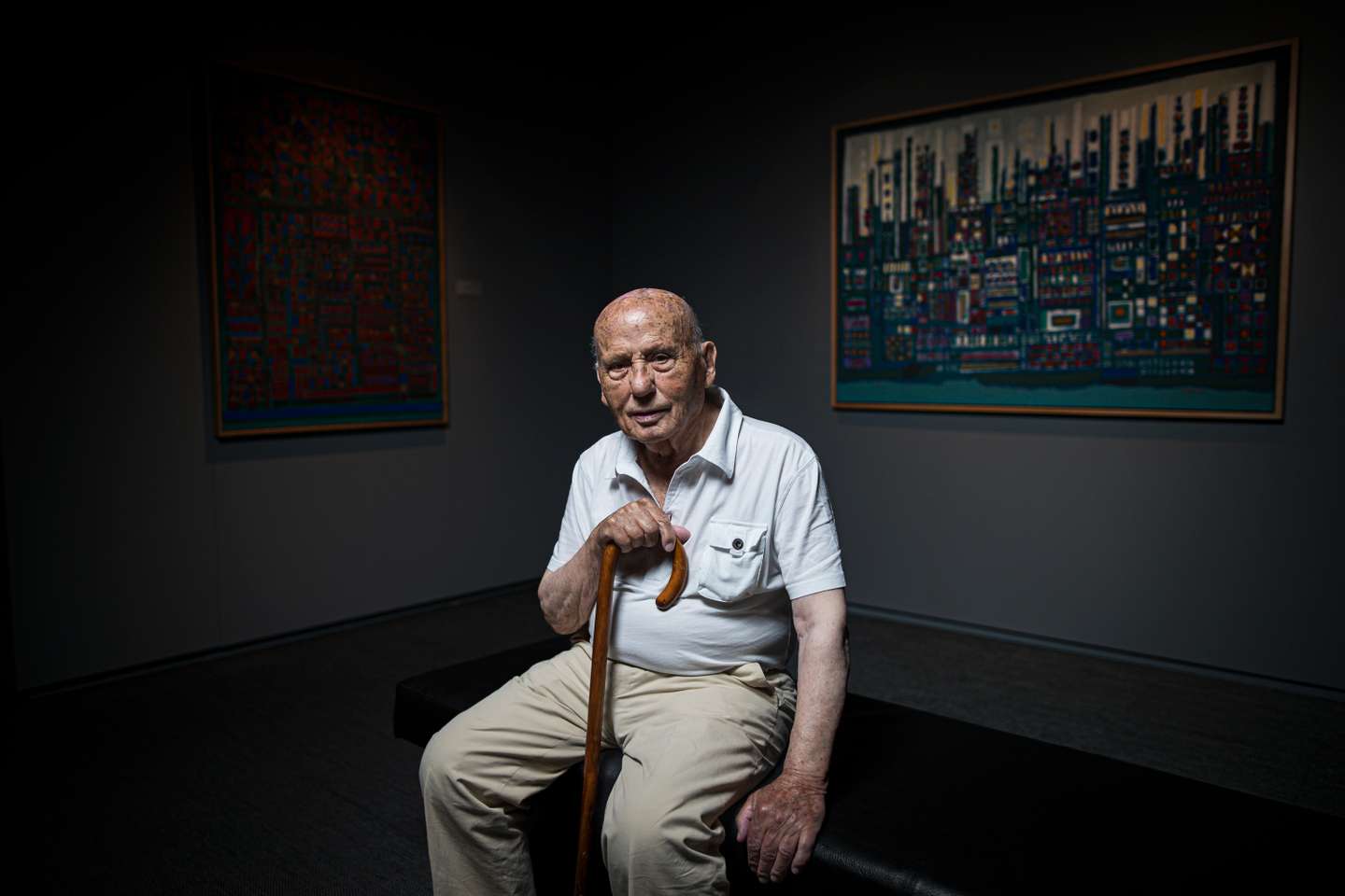 Entrevista com o mestre Manuel Cargaleiro, pintor, escultor e colecionador de arte, no Museu Cargaleiro. Castelo Branco, 19 de Julho de 2022. FILIPE AMORIM/OBSERVADOR
