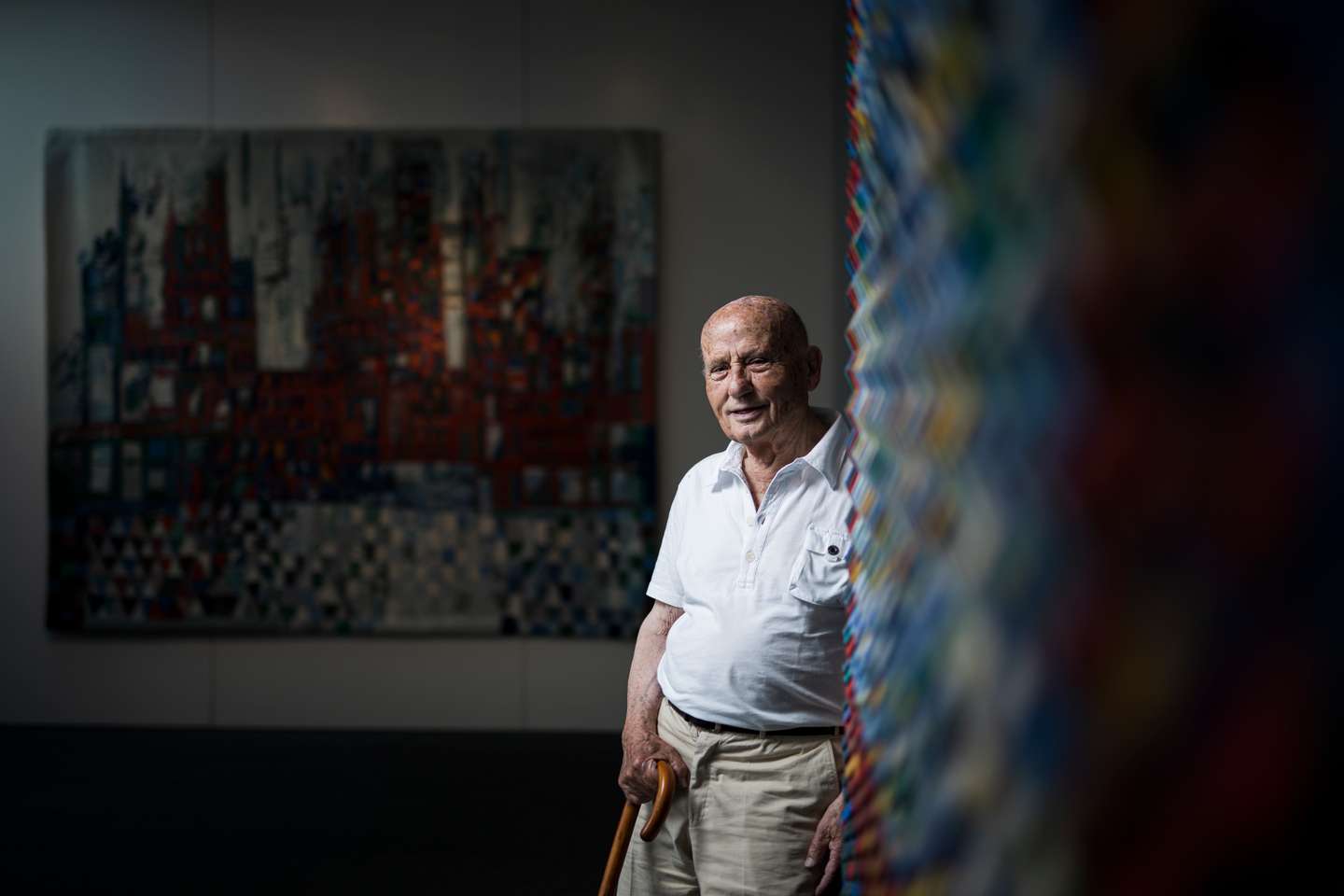 Entrevista com o mestre Manuel Cargaleiro, pintor, escultor e colecionador de arte, no Museu Cargaleiro. Castelo Branco, 19 de Julho de 2022. FILIPE AMORIM/OBSERVADOR