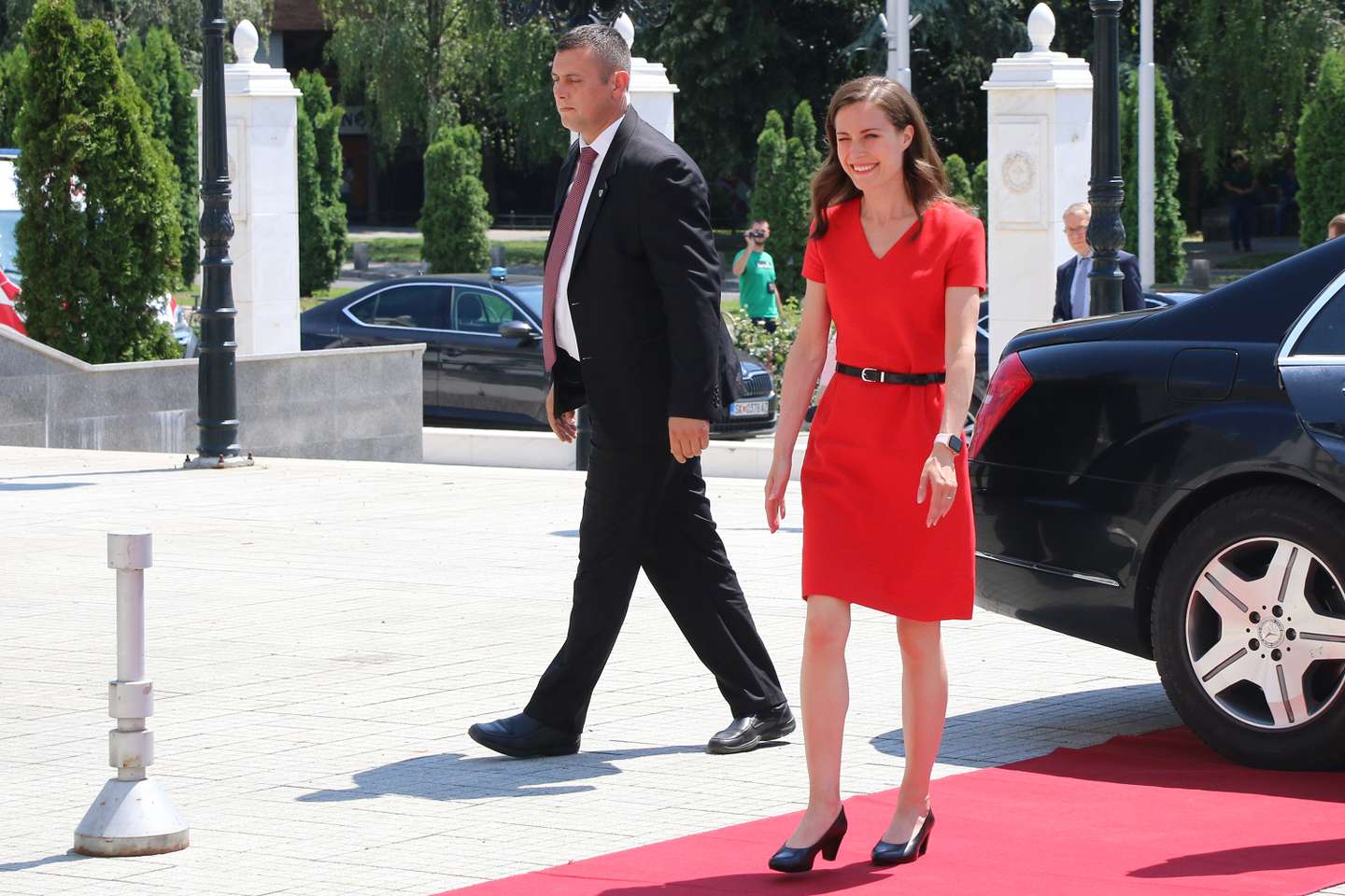 Finnish Prime Minister Sanna Marin in North Macedonia