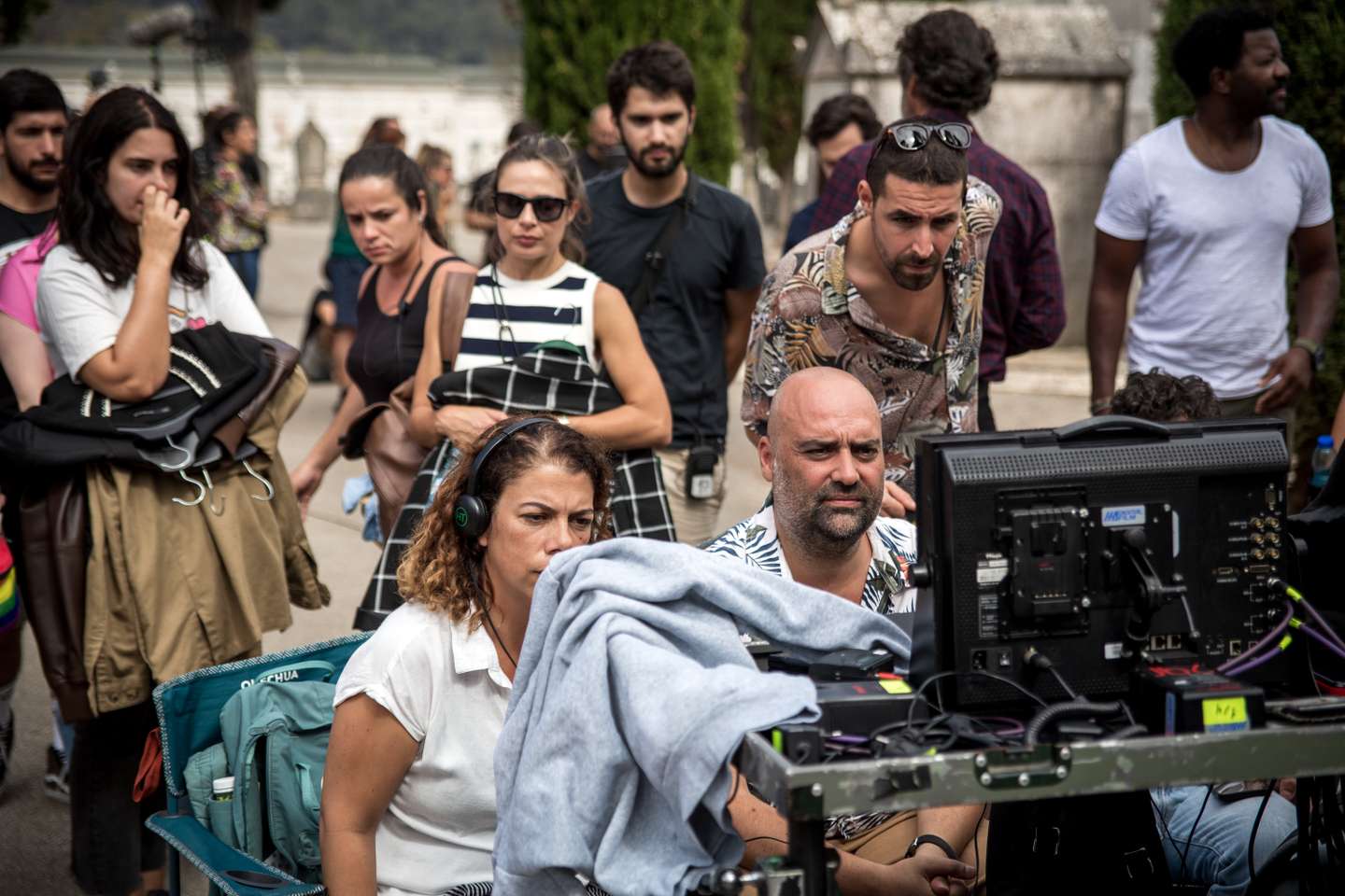 Rodagens da nova série da RTP, que adapta o livro "O Codex 632" de José Rodrigues dos Santos, para uma série televisiva, que será a primeira coprodução Globoplay, RTP e SPi. 29 de Agosto de 2022 Cemitério dos Prazeres, Lisboa TOMÁS SILVA/OBSERVADOR