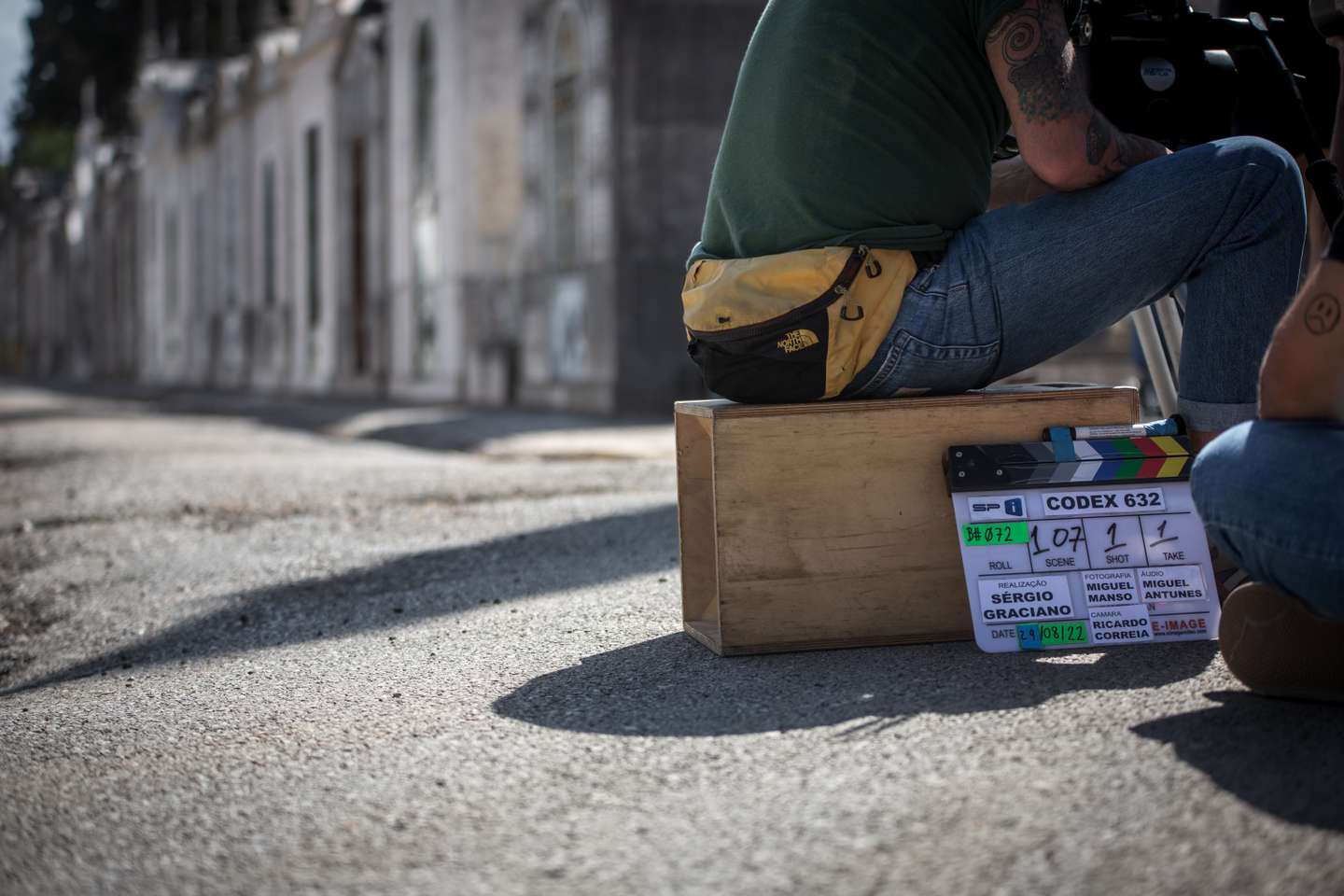 Rodagens da nova série da RTP, que adapta o livro "O Codex 632" de José Rodrigues dos Santos, para uma série televisiva, que será a primeira coprodução Globoplay, RTP e SPi. 29 de Agosto de 2022 Cemitério dos Prazeres, Lisboa TOMÁS SILVA/OBSERVADOR