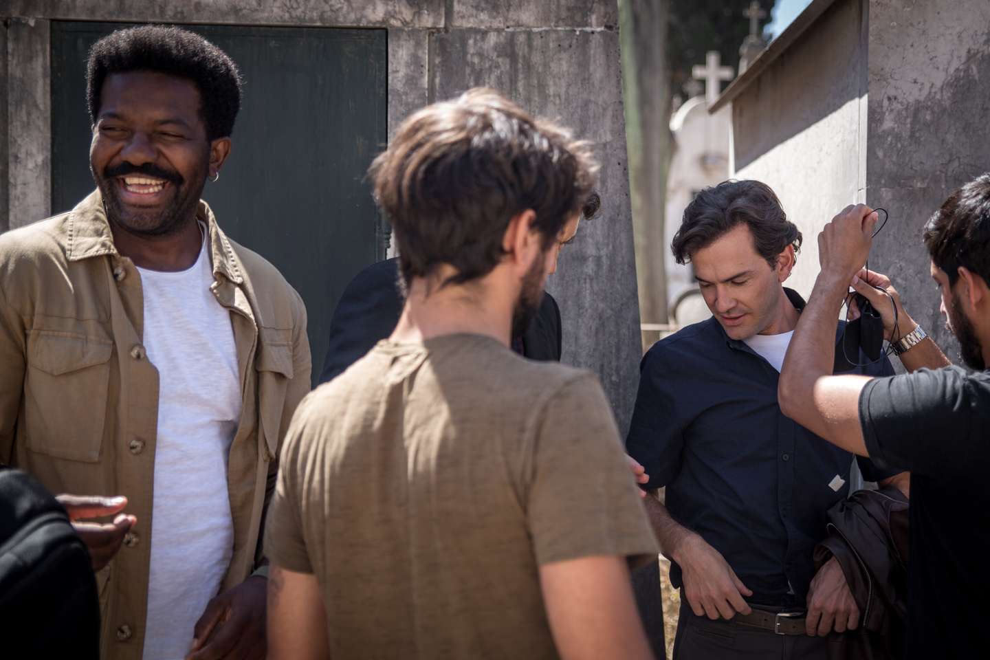 Rodagens da nova série da RTP, que adapta o livro "O Codex 632" de José Rodrigues dos Santos, para uma série televisiva, que será a primeira coprodução Globoplay, RTP e SPi. 29 de Agosto de 2022 Cemitério dos Prazeres, Lisboa TOMÁS SILVA/OBSERVADOR