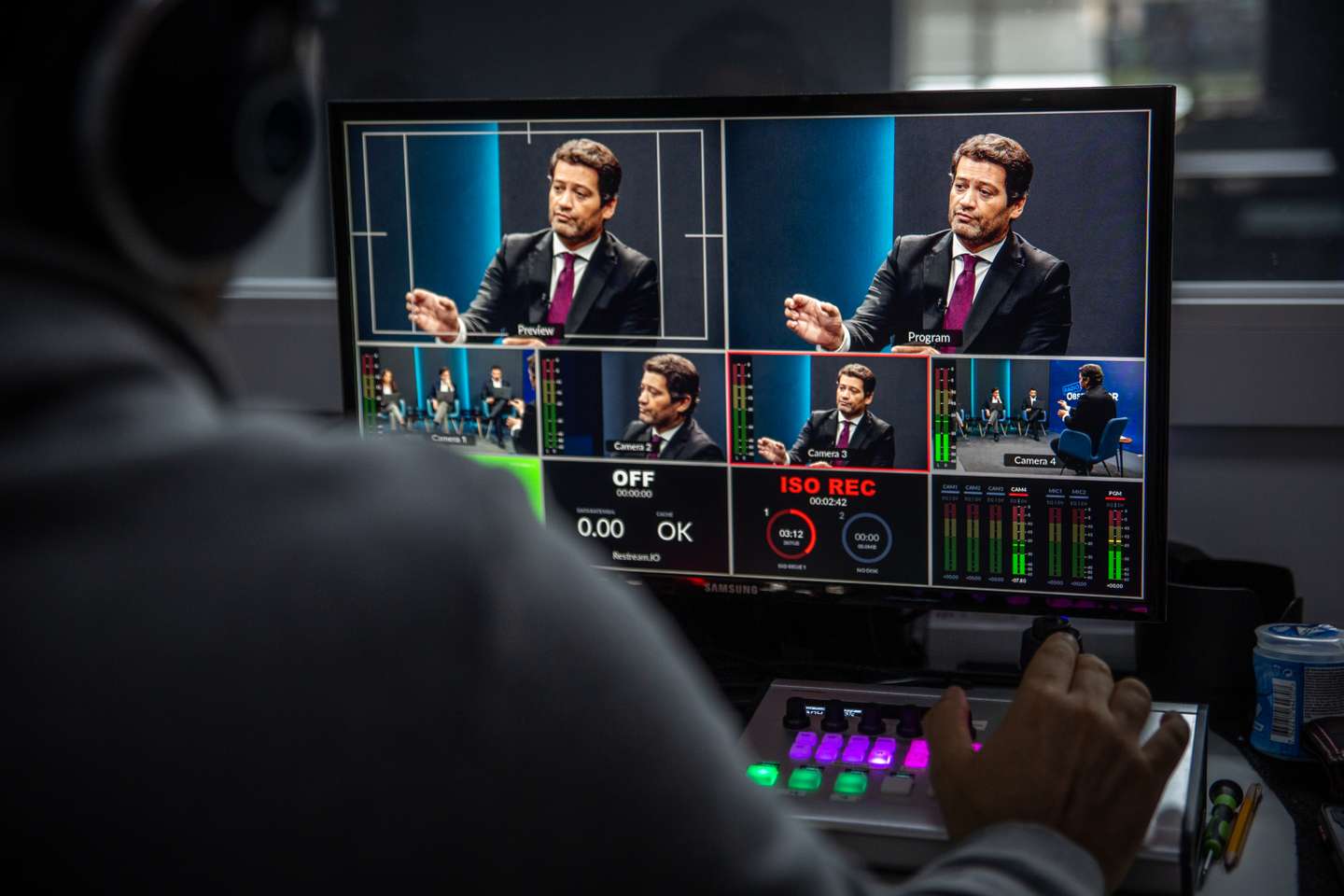 Entrevista "Sob-Escuta" a André Ventura, líder do partido CHEGA, para o jornal Observador. 24 de Outubro de 2022, Alvalade TOMÁS SILVA/OBSERVADOR