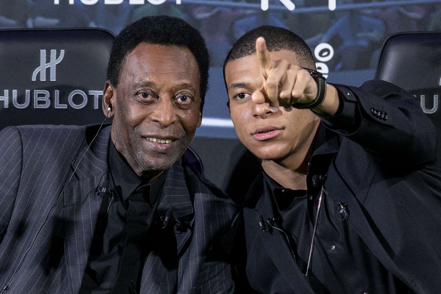 "Hublot Loves Football" : Pele &amp;amp; Kylian Mbappe Meeting In Paris