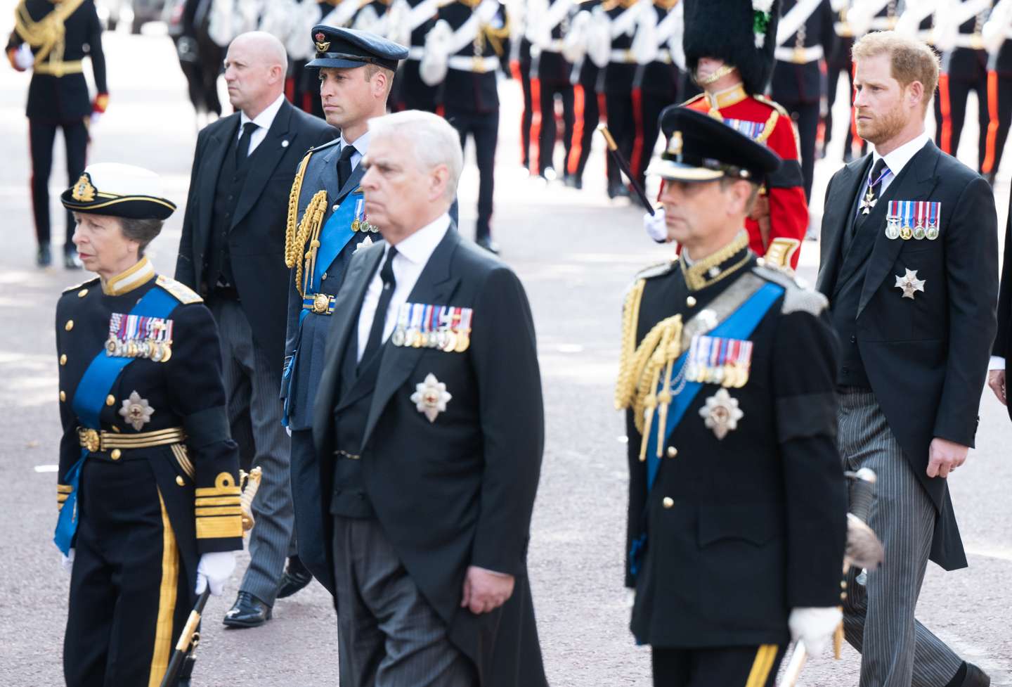 The Coffin Carrying Queen Elizabeth II Is Transferred From Buckingham Palace To The Palace Of Westminster