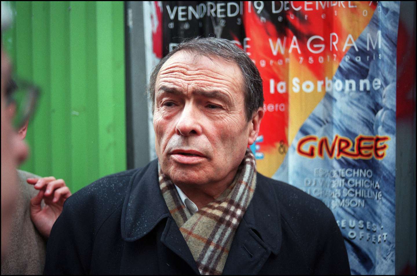 Pierre Bourdieu at an unemployed demonstration in front of "Sciences Politiques" and "Normale Superieure" schools in Paris, France on January 16, 1998.