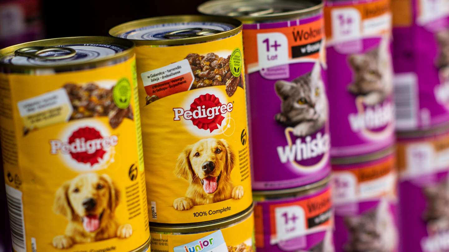 Pedigree dog food seen at the grocery store