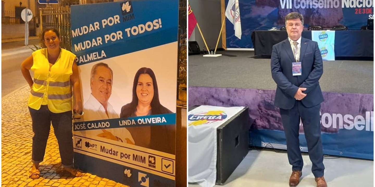 A candidata pelo CDS Linda Oliveira (à esquerda) e o candidato Afonso Brandão (à direita)