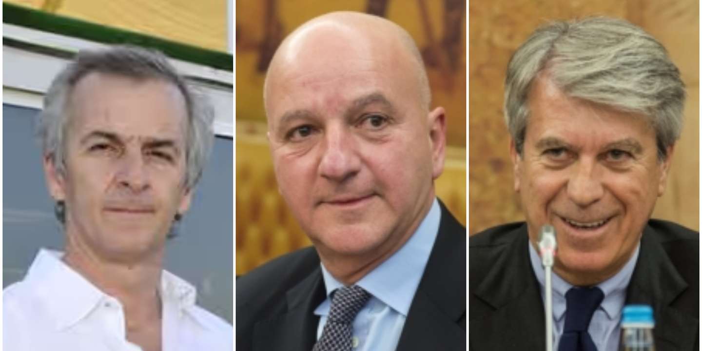 Antigos gestores no GES Carlos Beirão da Veiga (à esquerda), Machado da Cruz (ao centro), e Pedro Brito e Cunha (à direita)