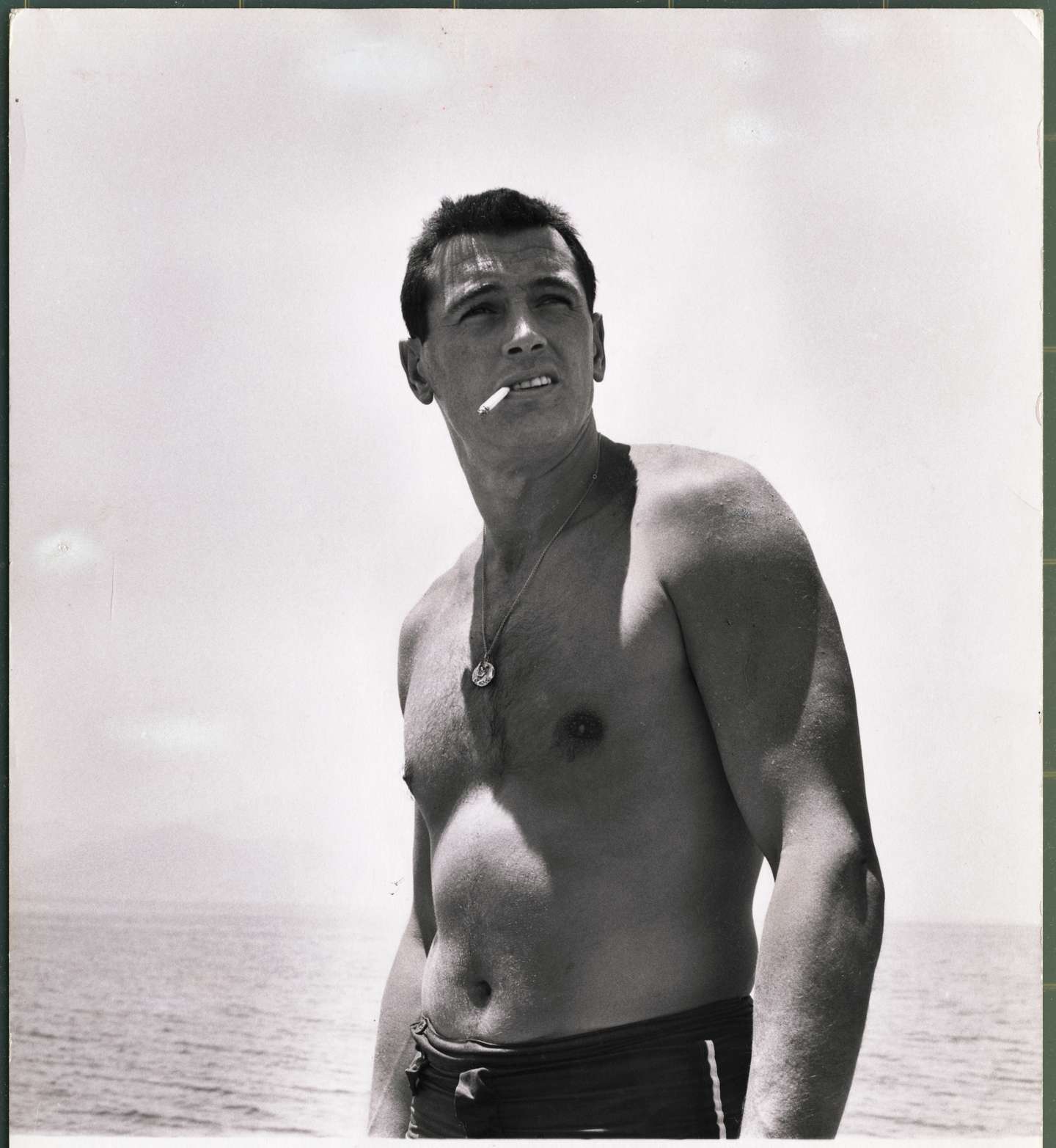 Actor Rock Hudson Smoking
