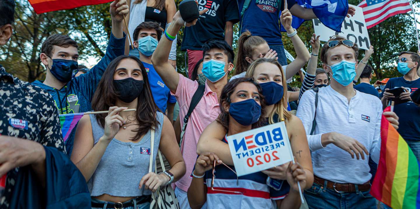 New Yorkers flooded the streets to celebrate the election