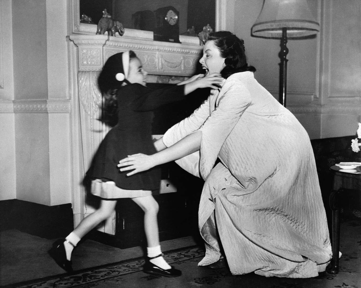 Judy Garland Reaching out for Her Young Daughter Liza