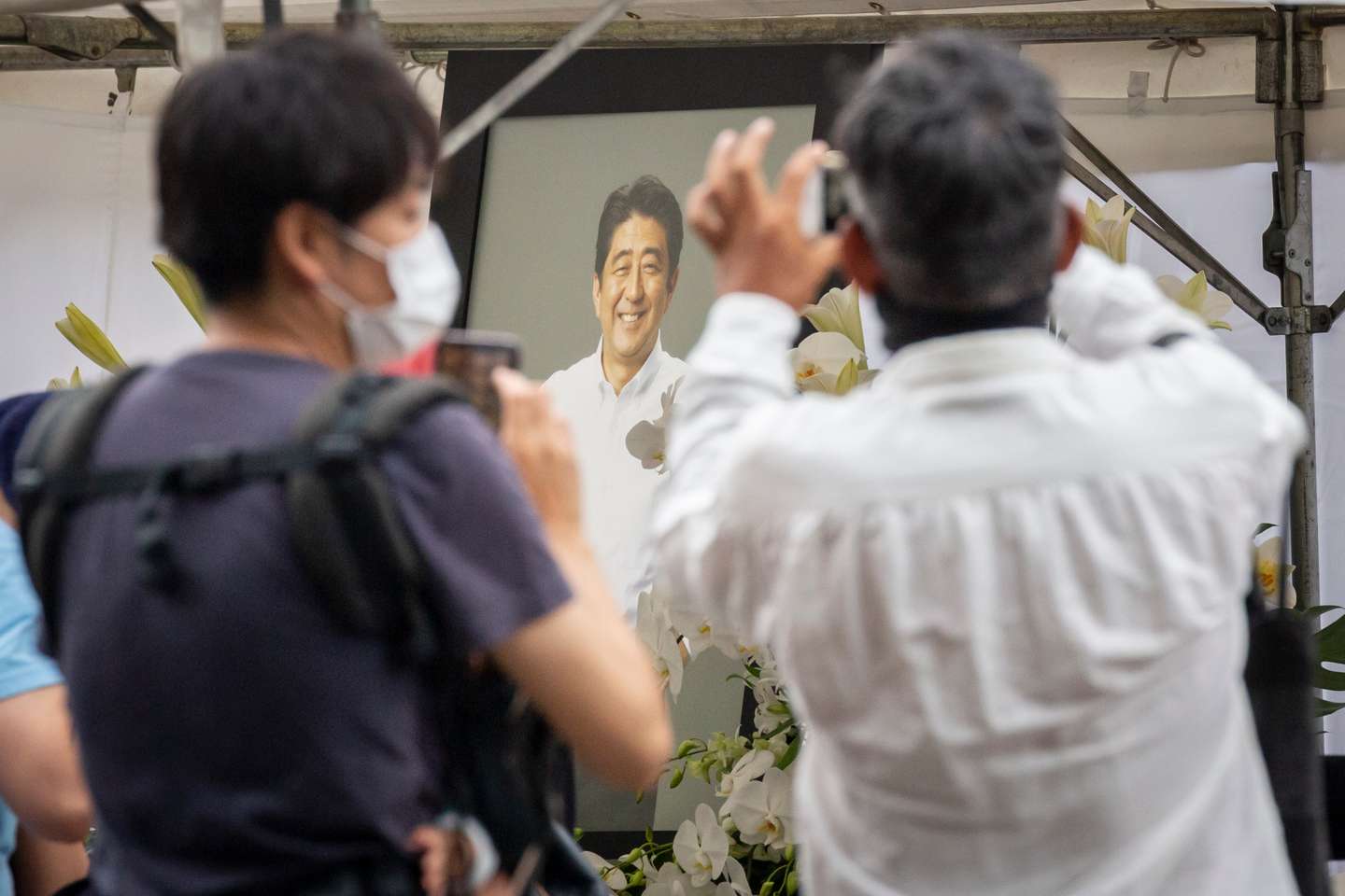 Mourners Attend Funeral For Former PM Abe