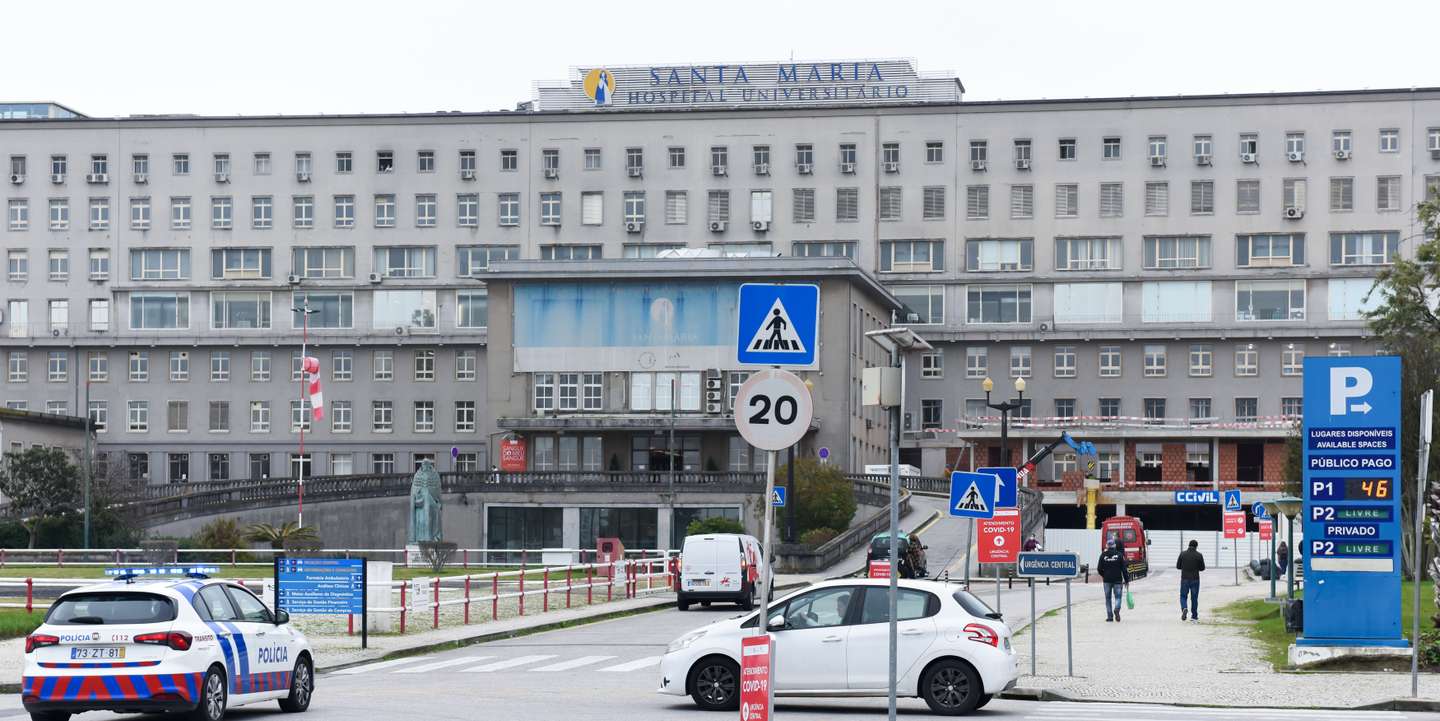 View of Santa Maria University Hospital, as Portuguese