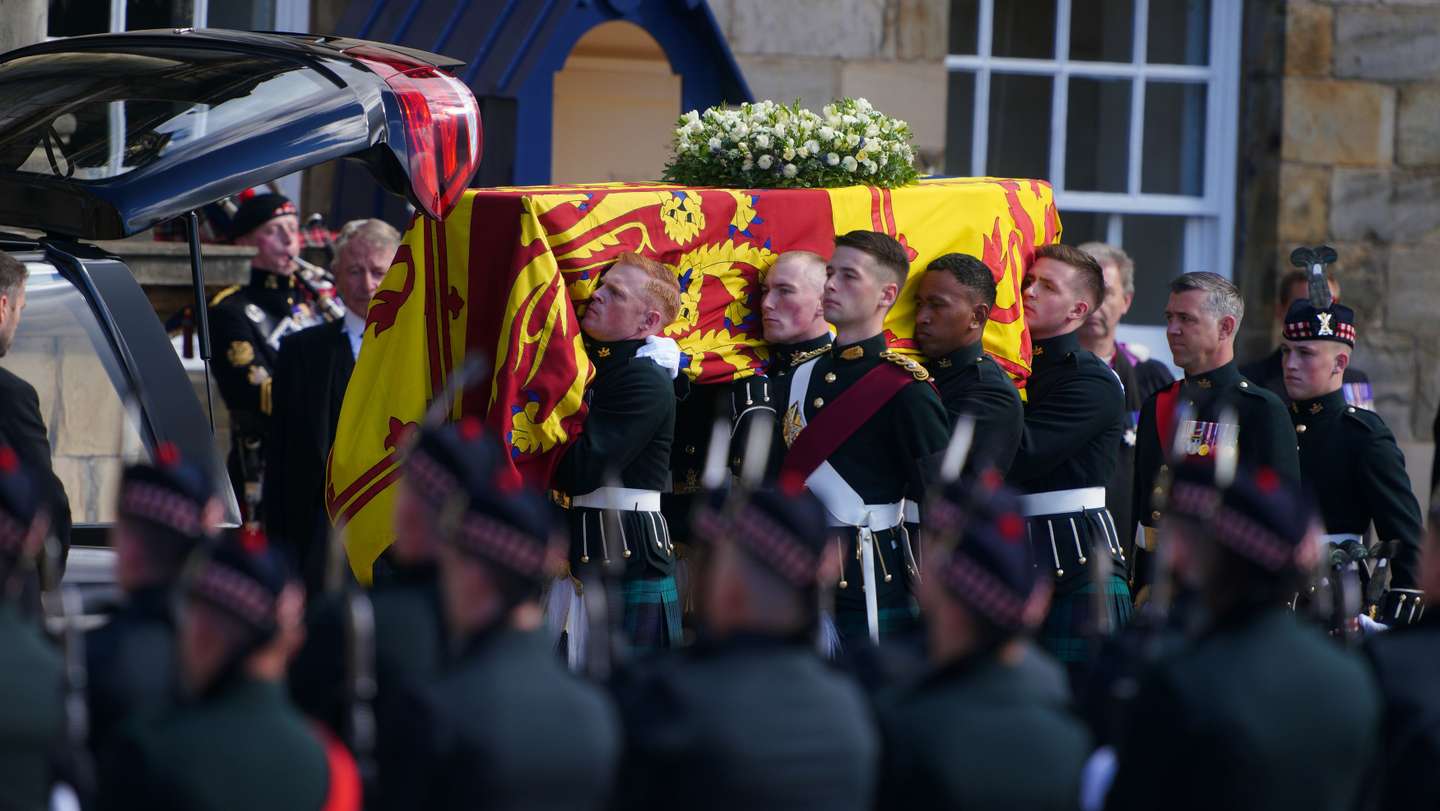 Procession Of Her Majesty The Queen Elizabeth II's Coffin To St Giles Cathedral