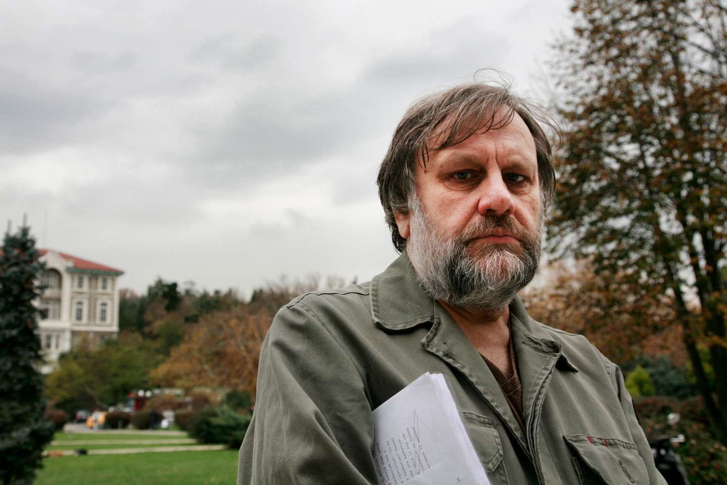 Portrait of Slavoj Zizek, who is a Slovenian psychoanalytic