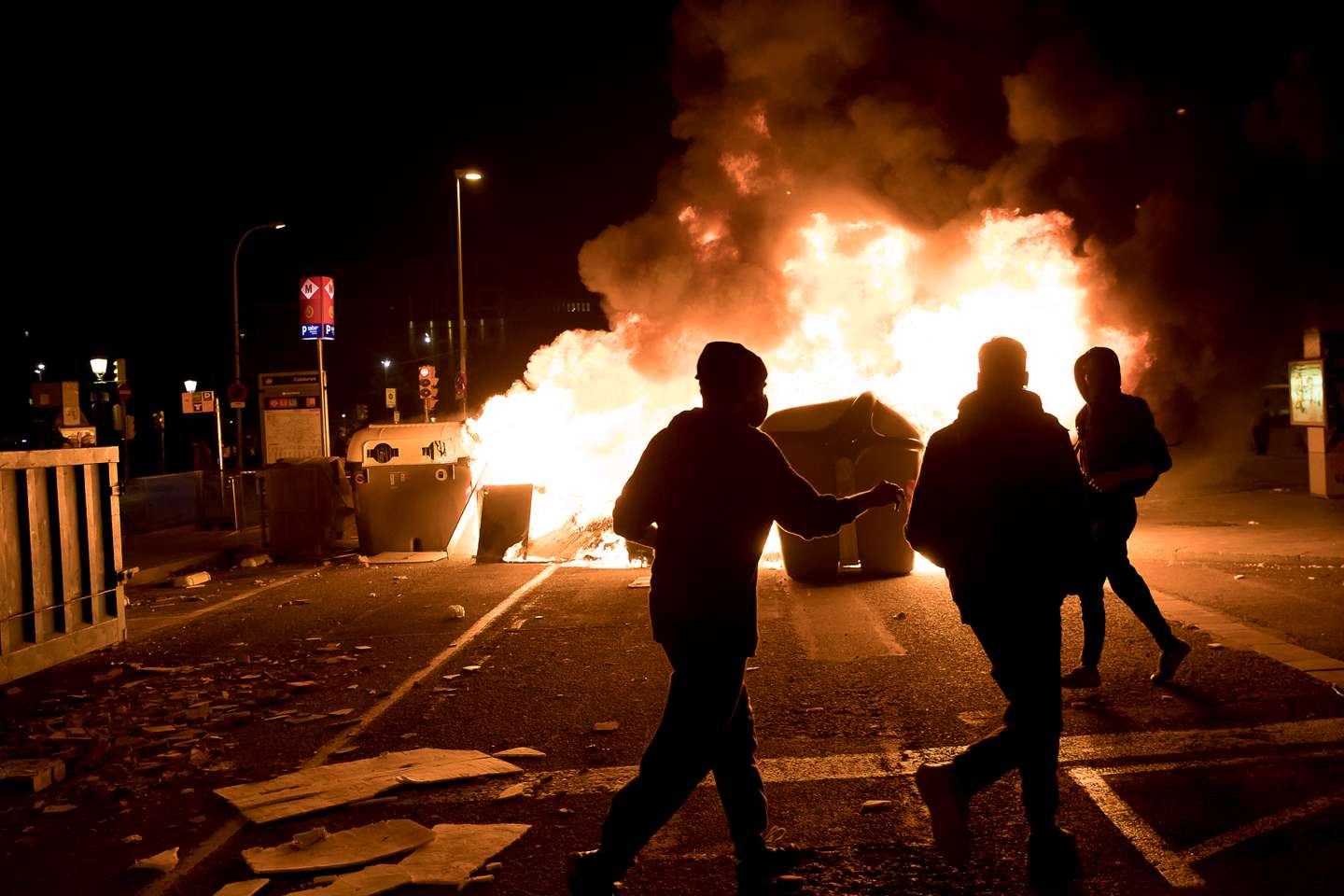 Second Night Of Riots For Pablo Hasel In Barcelona