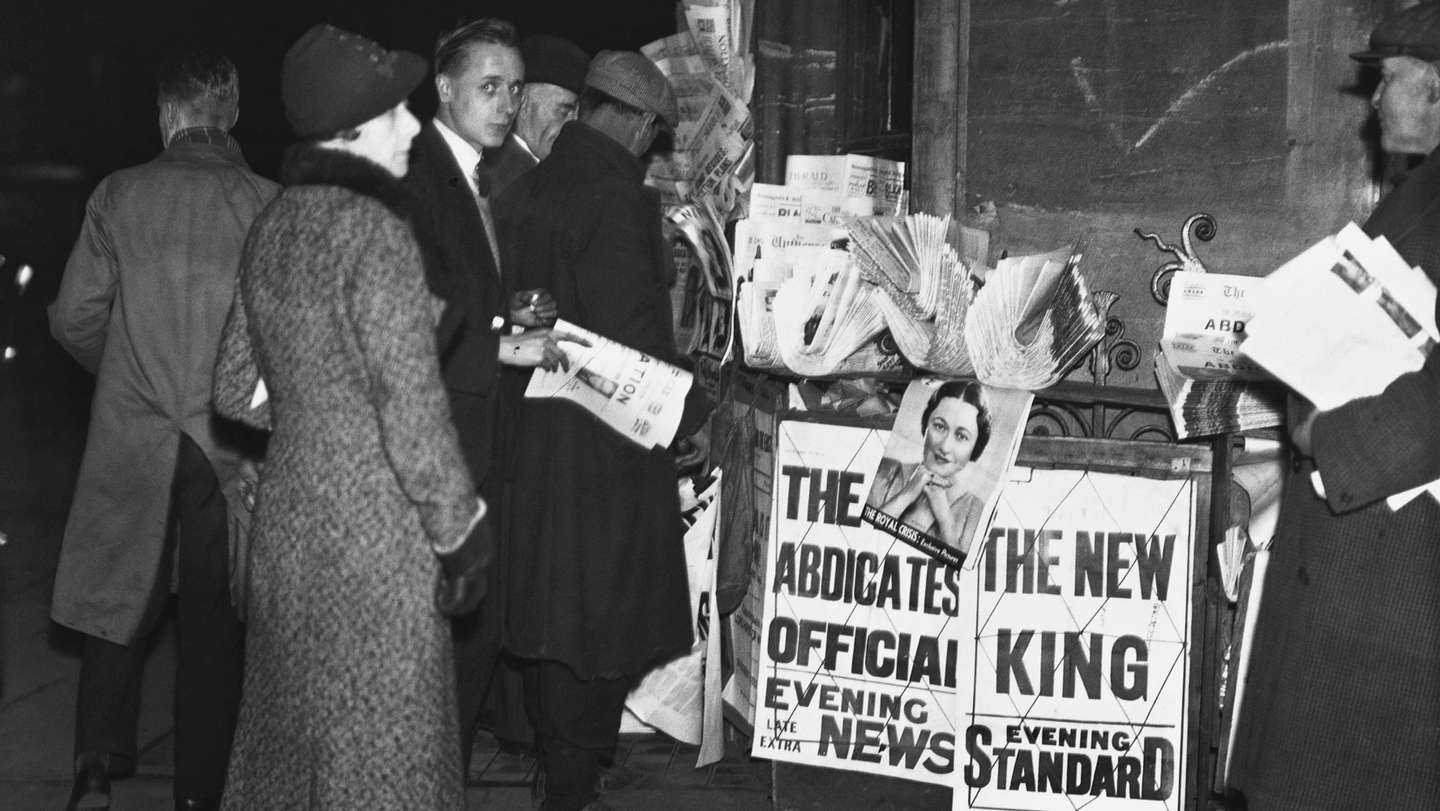 News of King Edward VIII's Abdication