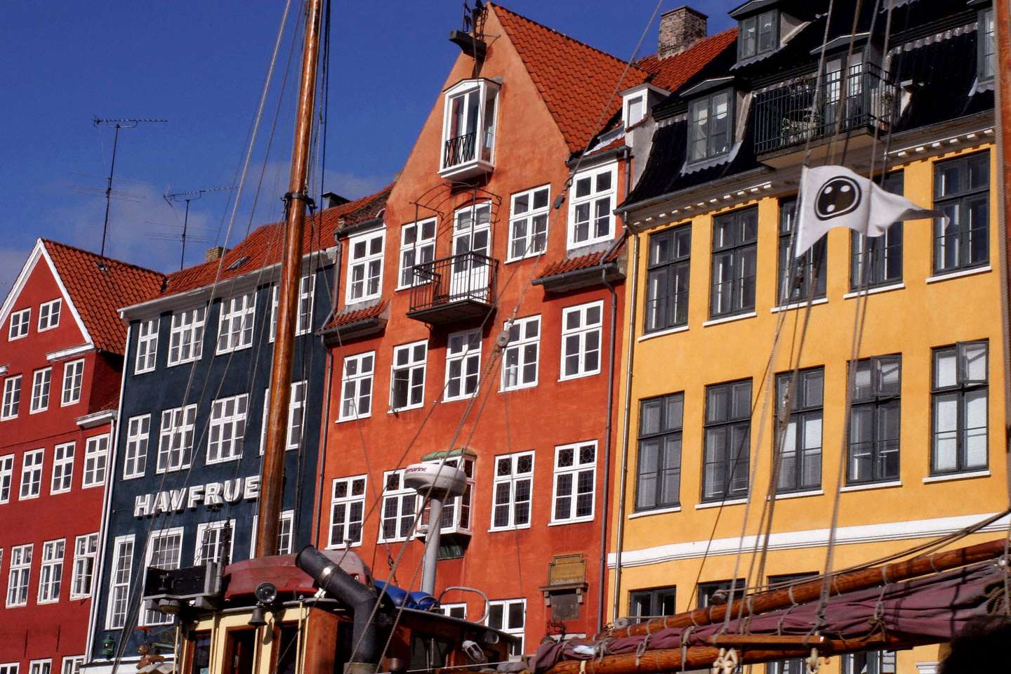 Row of houses in Copenhagen, Denmark