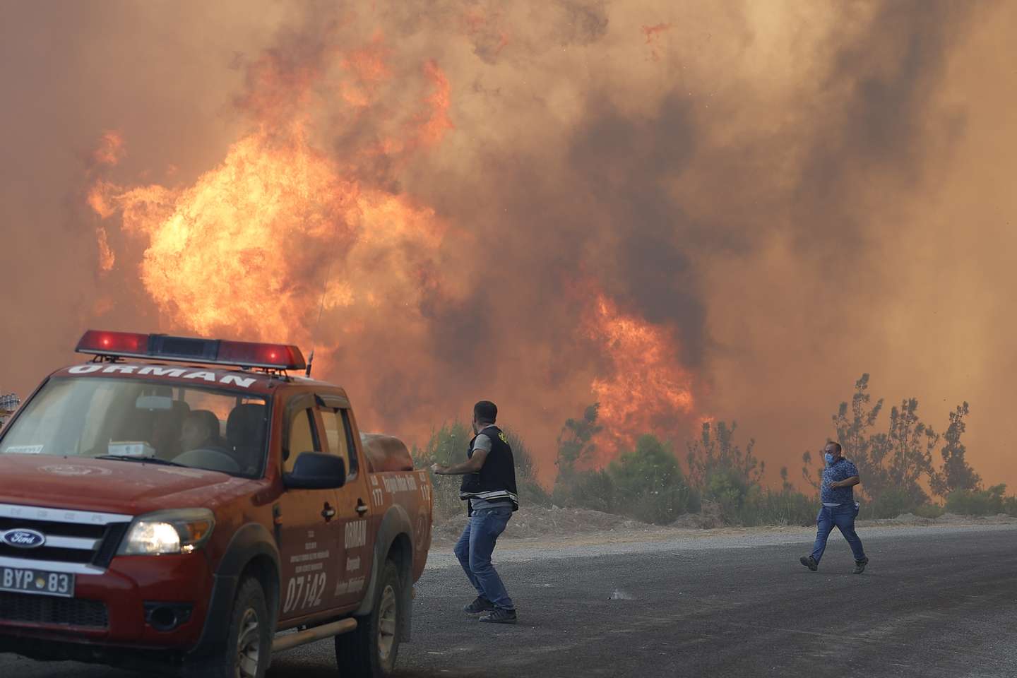 Forest fire in Turkey's Antalya