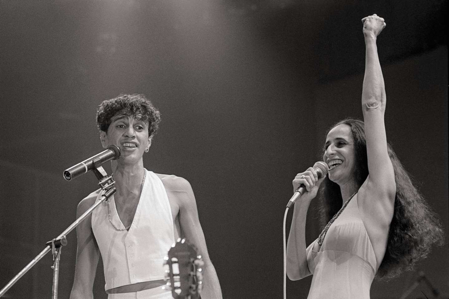 Caetano Veloso and Maria Bethania in concert The Brazilian brothers Veloso-Bethania in a concert during Saint Isidro Feasts