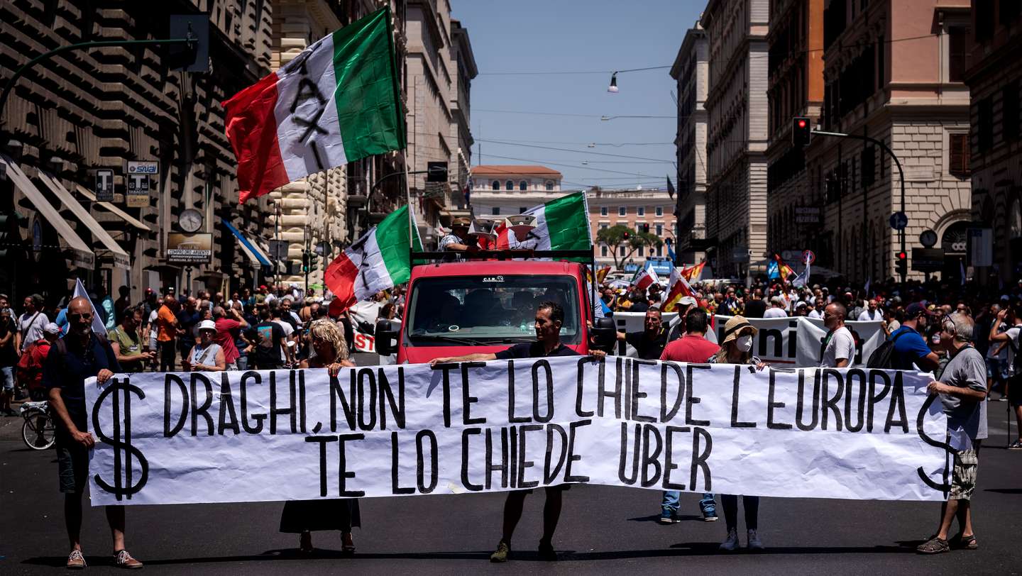 Taxi Drivers Participate In Nationwide Union Strike