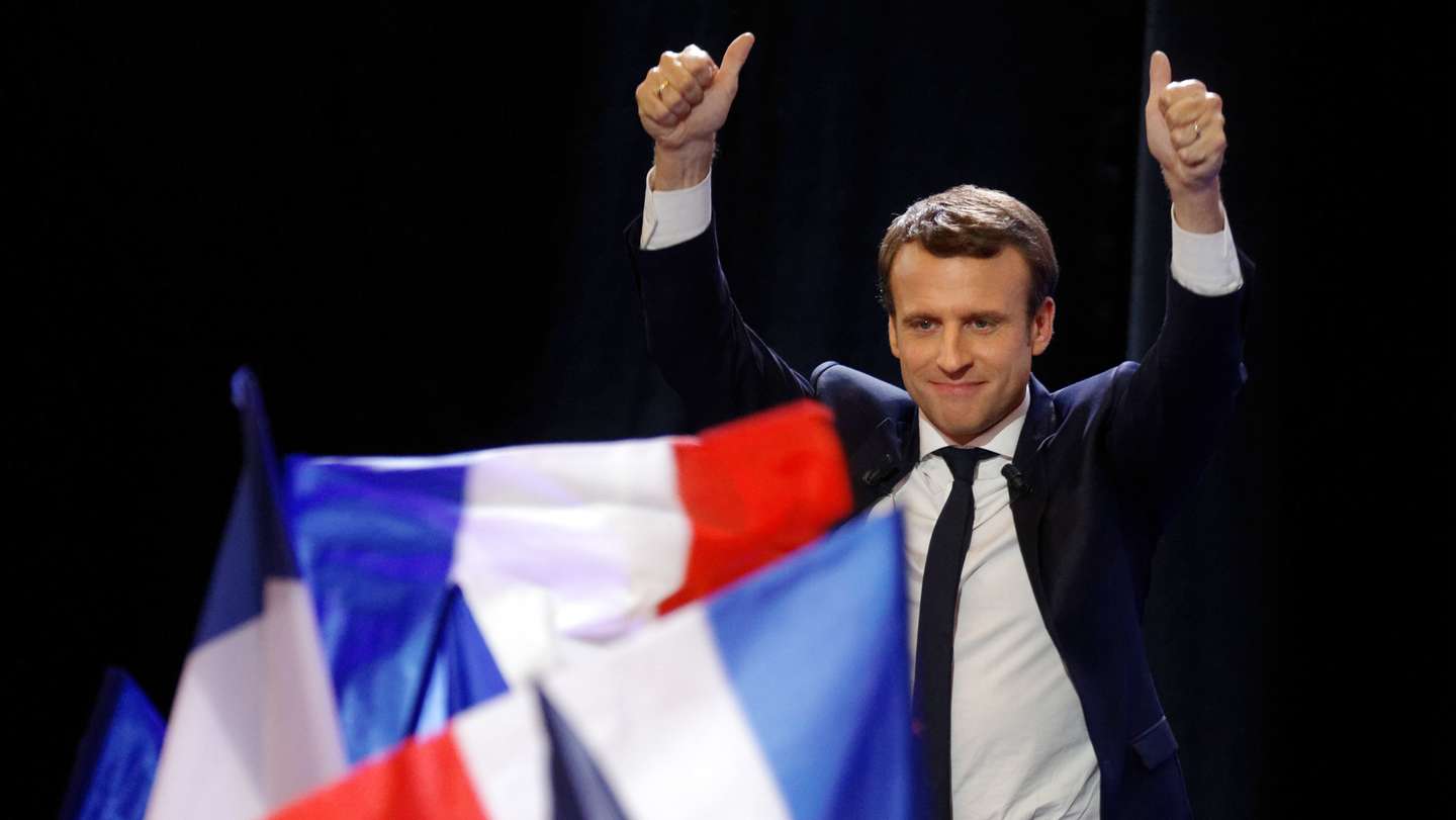 Presidential Candidate Emmanuel Macron Hosts A Meeting At Parc Des Expositions In Paris