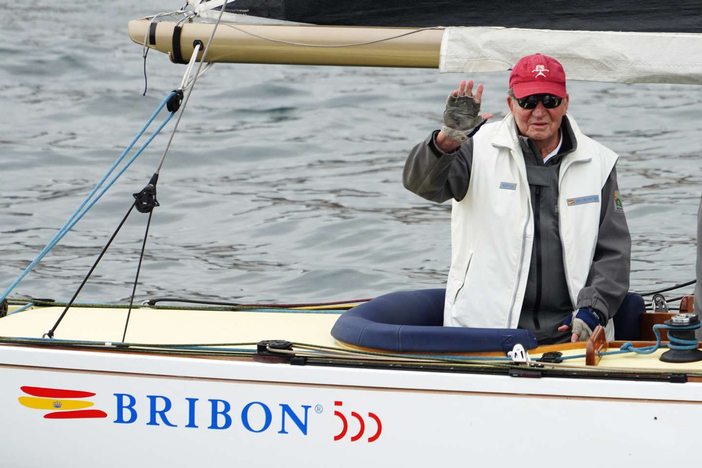 King Emeritus Juan Carlos I Closes The 3rd Regatta In Sanxenxo