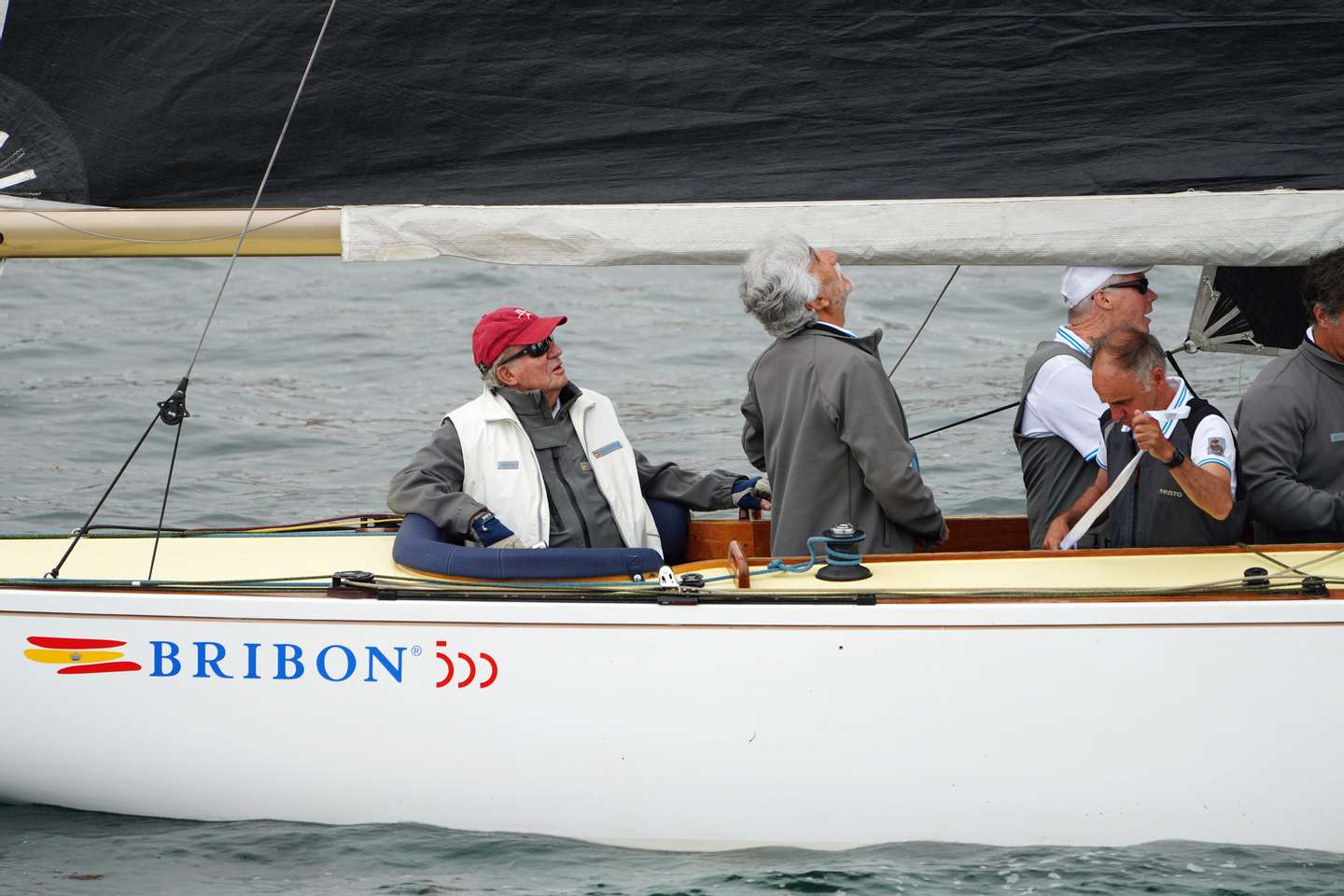 King Emeritus Juan Carlos I Closes The 3rd Regatta In Sanxenxo