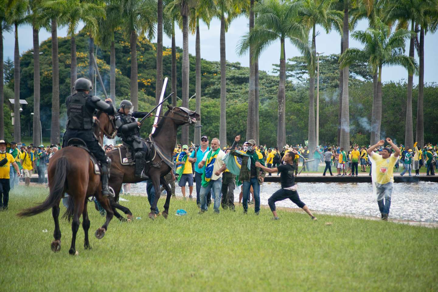 Bolsonaro supporters storm congress grounds