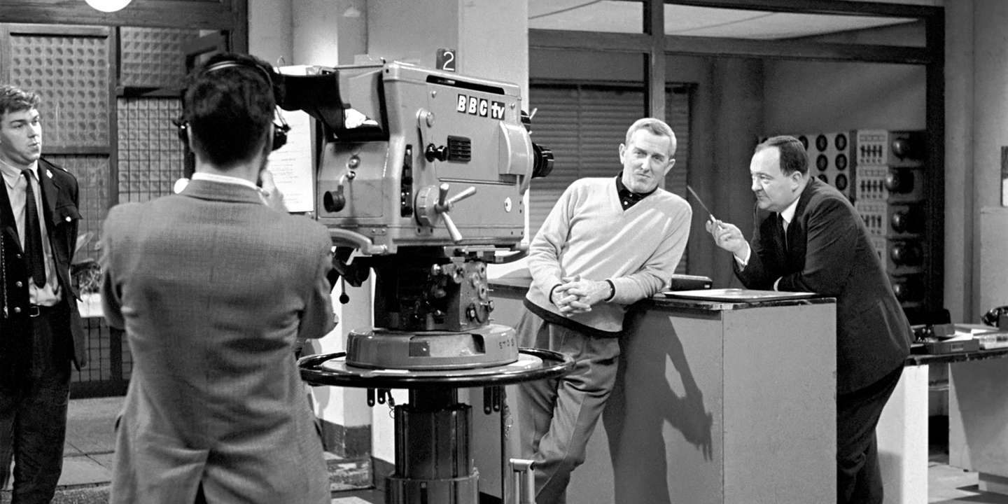 Cast and crew of Z-Cars TV programme seen here recording an episode of the show in the studio. 1966 A1078