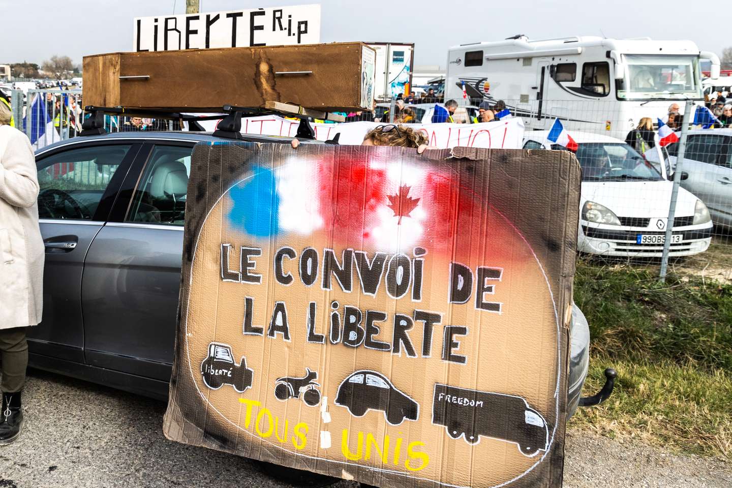 French 'Freedom Convoy' Gets Under Way In Protest At Covid-19 Restrictions
