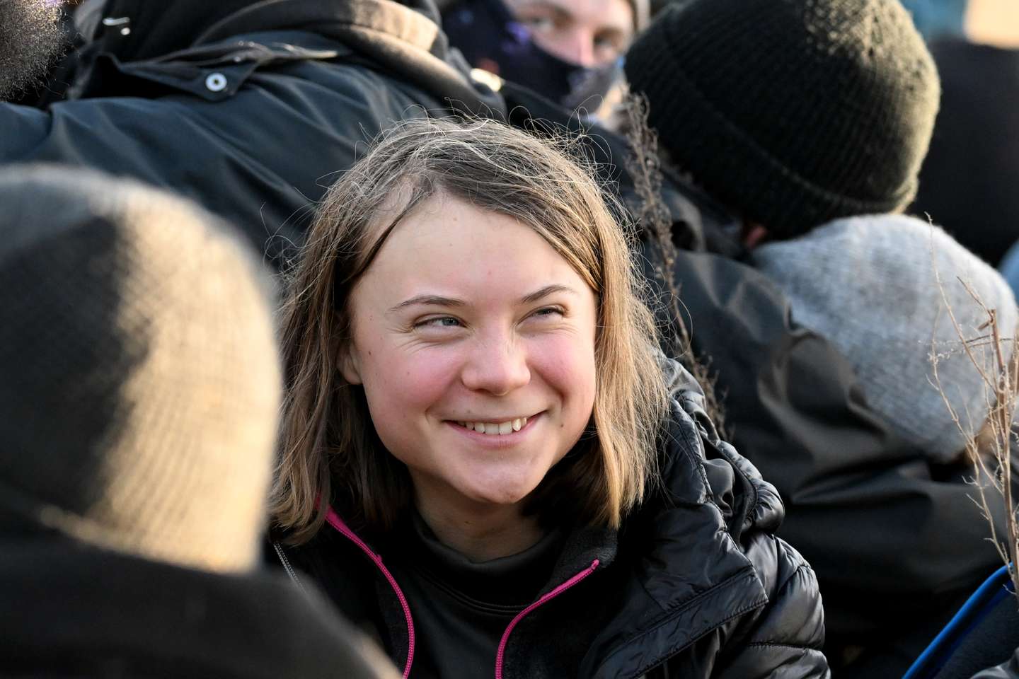 Demonstration near Garzweiler open pit mine