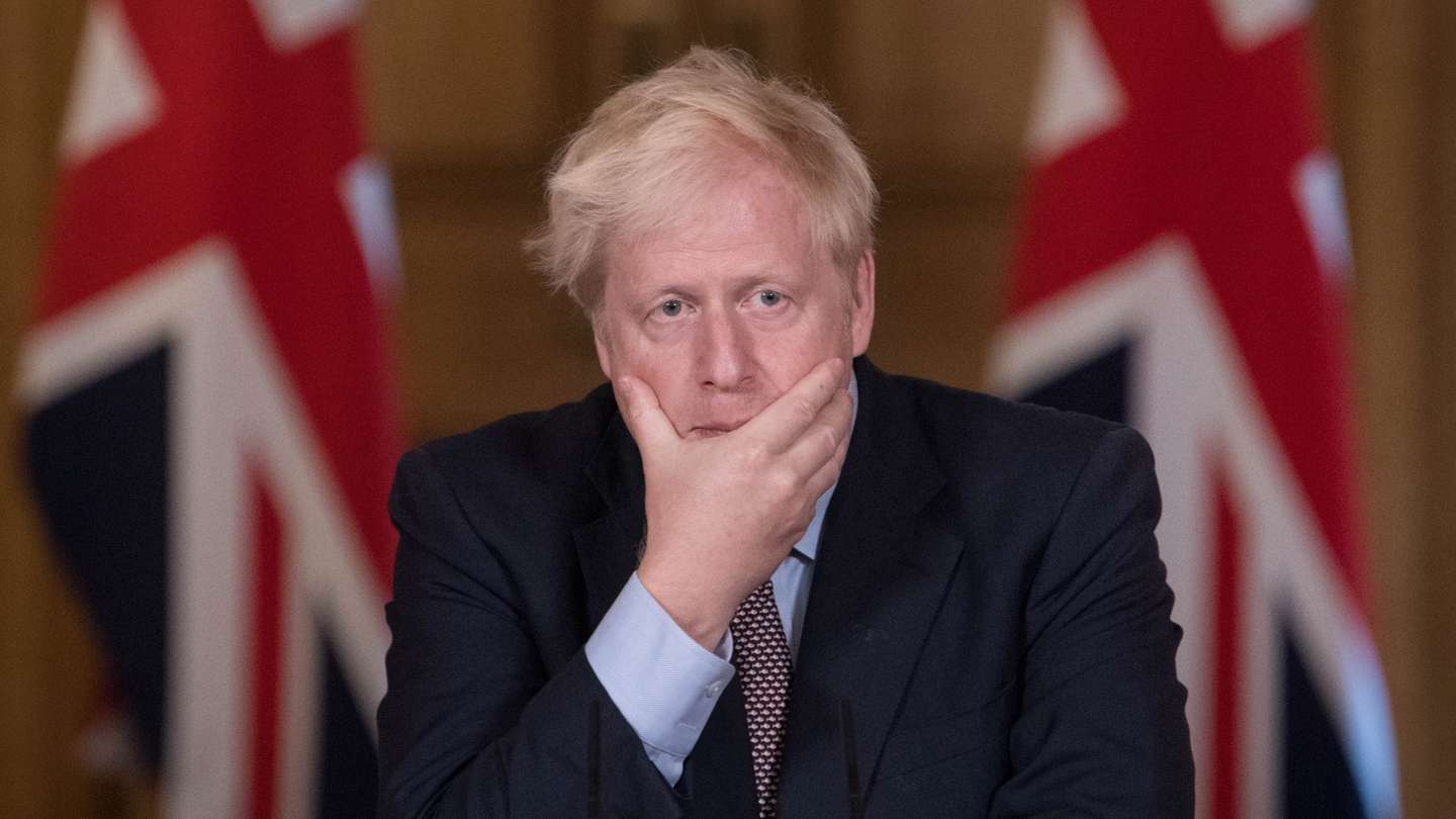 Boris Johnson Holds Coronavirus Press Conference Announcing Socialising Restrictions