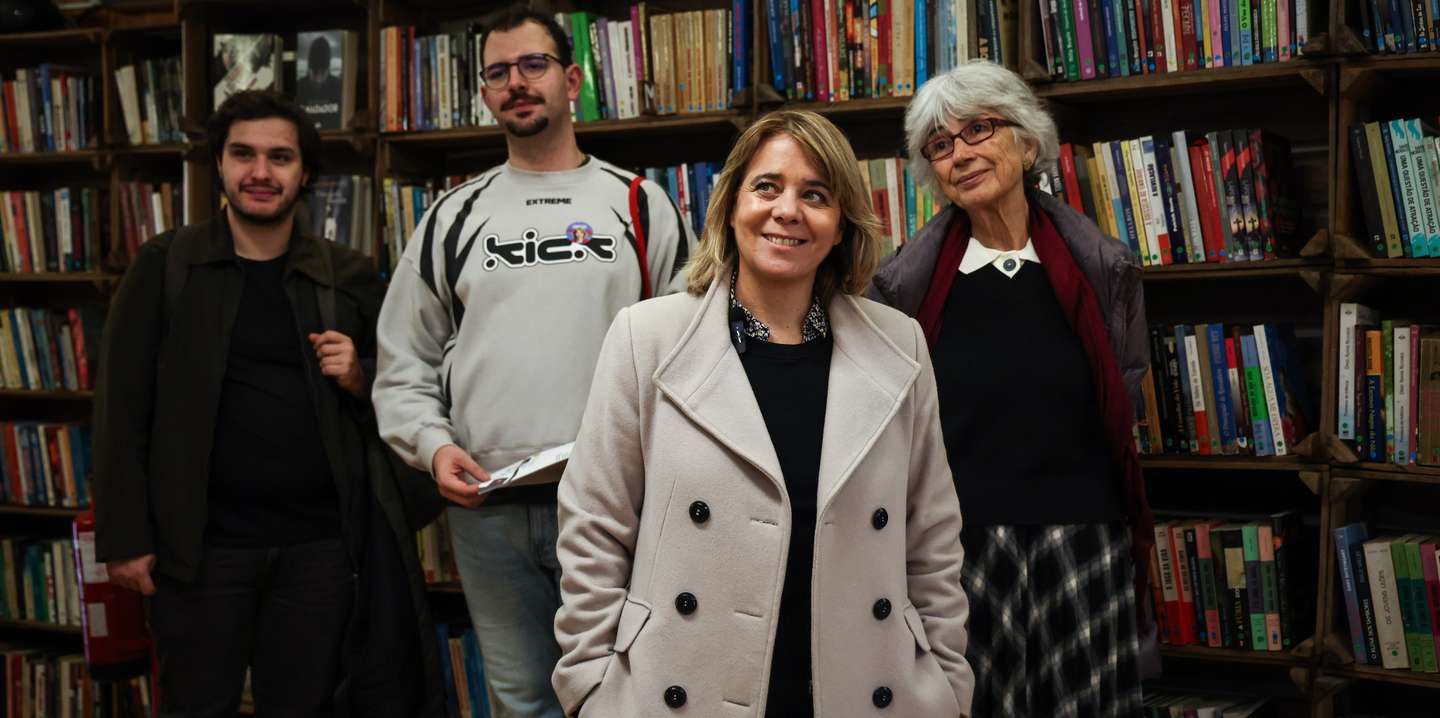Catarina Martins na companhia de Pilar del Río, viúva de José Saramago