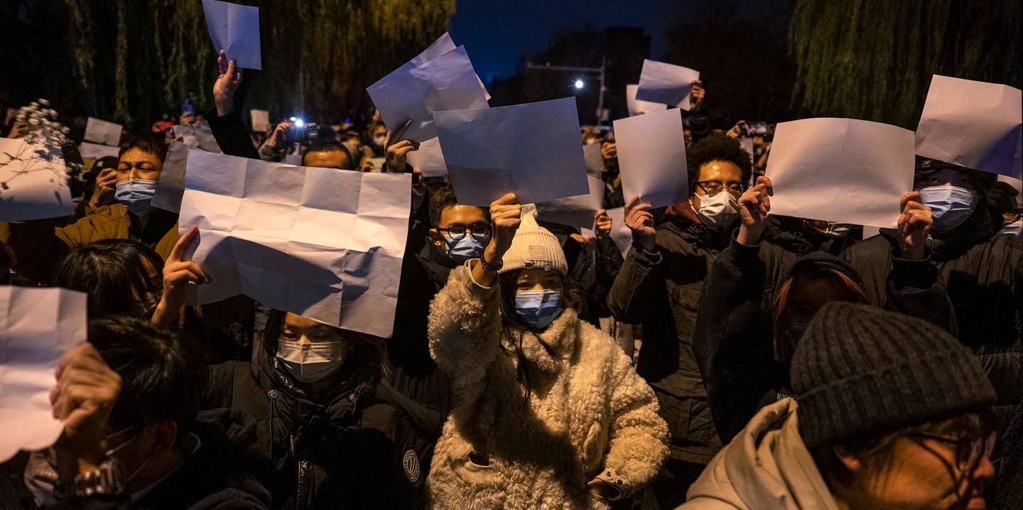 Protest in Beijing Against China Covid Measures