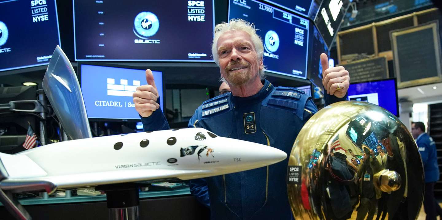 Sir Richard Branson Rings Opening Bell As Virgin Galactic Holdings Joins NYSE