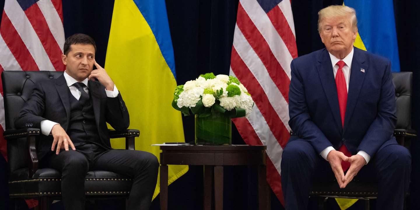 Zelensky e Trump, quando se encontraram pela primeira vez, em 2019