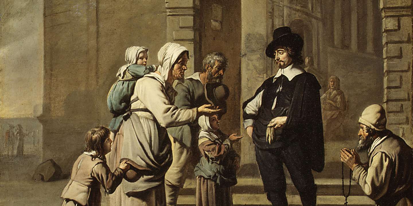 Beggars At A Doorway. Creators: Master Of The Beguins