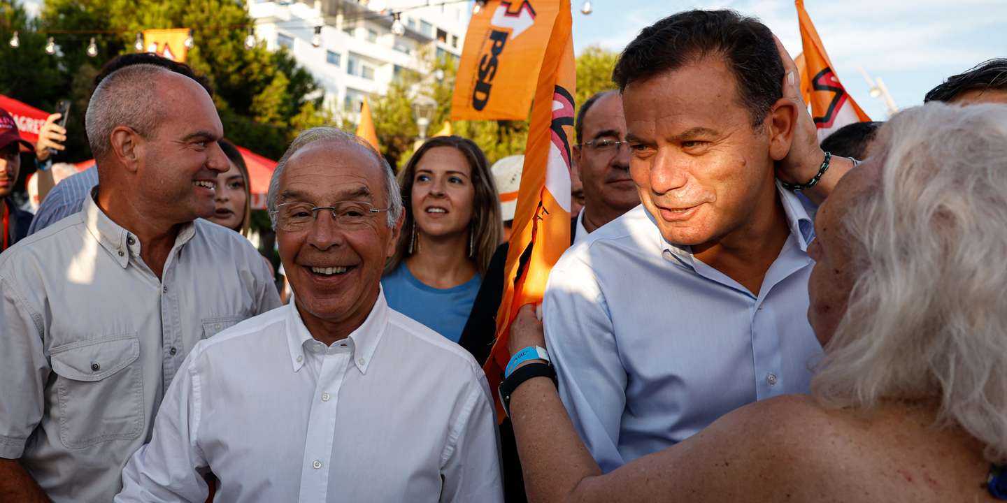 Marques Mendes e Luís Montenegro na Festa do Pontal no verão de 2022