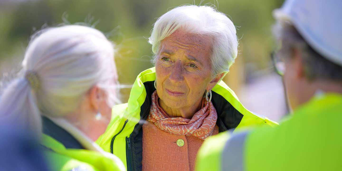 ECB chief Lagarde visits container terminal
