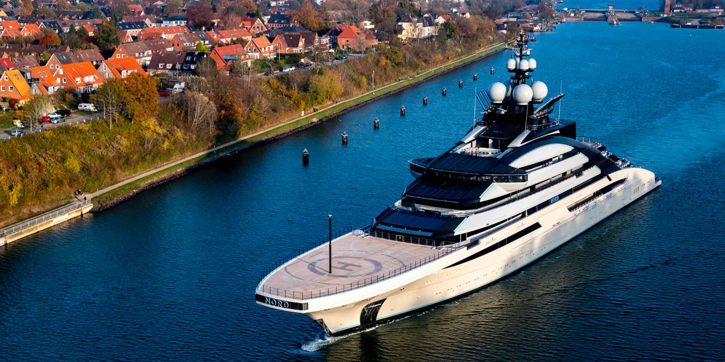 Superyacht "Nord" in the Kiel Fjord