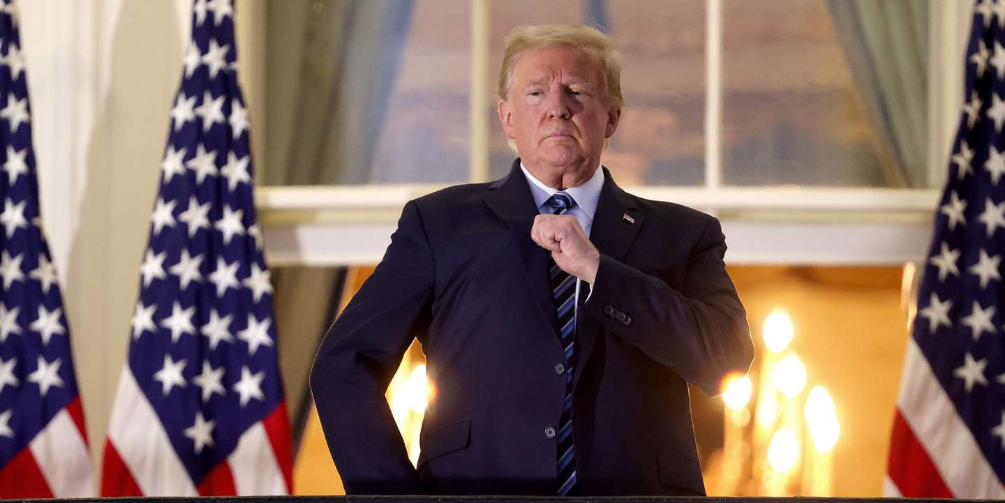 President Trump Arrives Back At White House After Stay At Walter Reed Medical Center For Covid