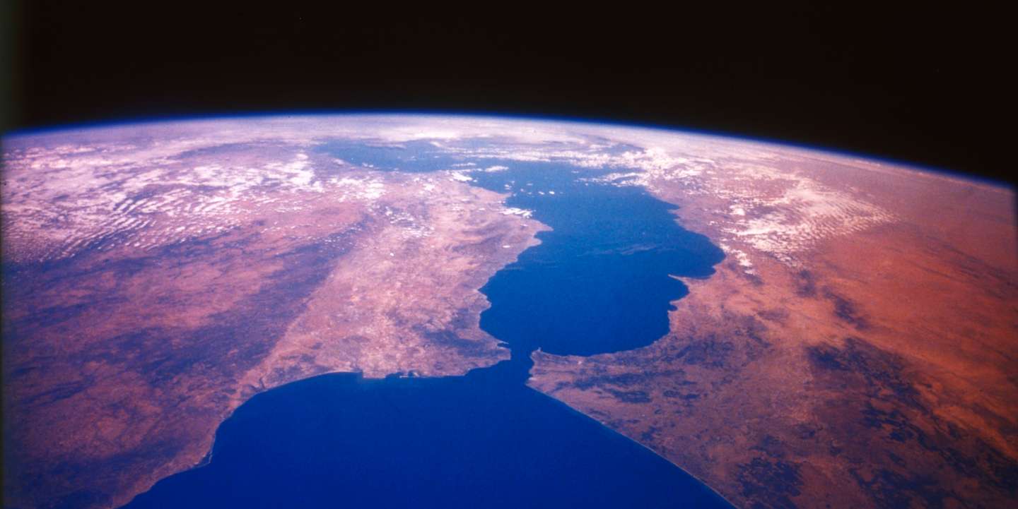 Estreito de Gibraltar visto do Espaço
