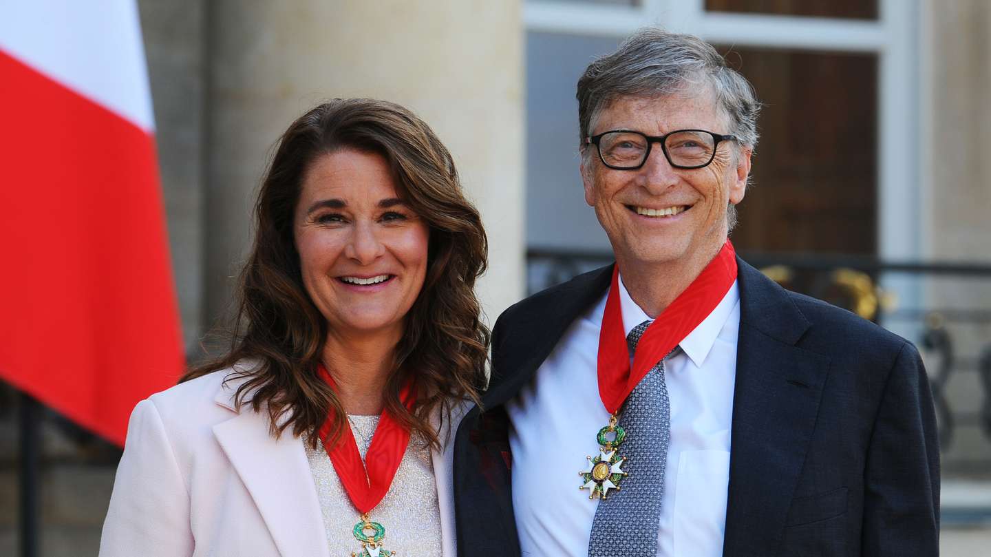 French President Receives Bill Gates, the co-Founder of the Microsoft Company At Elysee Palace