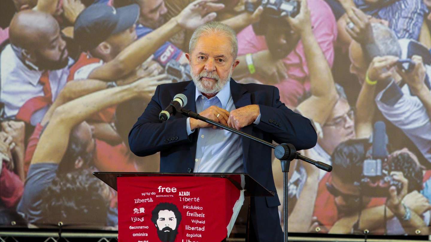 Former Brazilian President Lula da Silva's press conference