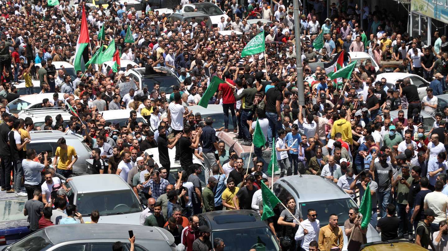 Funeral ceremony of Palestinian opposition Nizar Benat