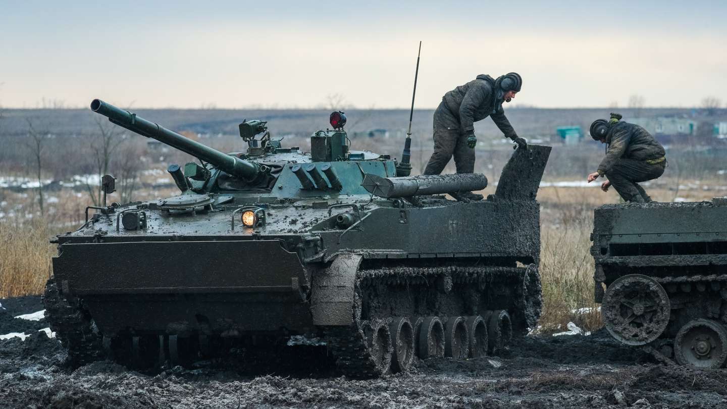 T-72B3 tanks conduct field firing in Rostov Region, Russia